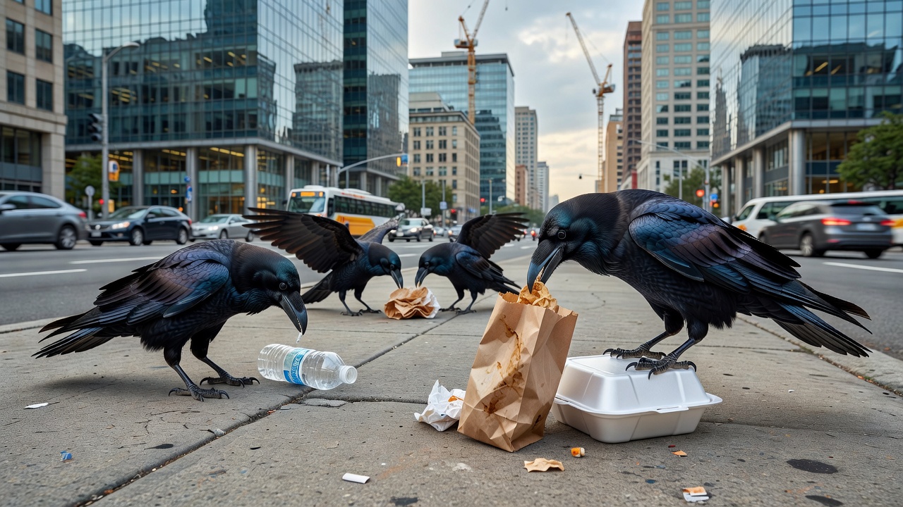 Urban Ravens Innovate Foraging Amid City Growth